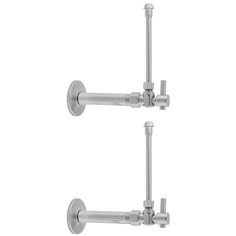 Quarter Turn Angle Pattern 3/8" IPS x 3/8" O.D. Faucet Supply Kit with Contempo Lever Handle, 20" Supply Tubes, Escutcheons in Multiple Finishes - Maison&Co.