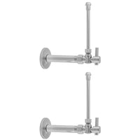 Quarter Turn Angle Pattern 3/8" IPS x 3/8" O.D. Faucet Supply Kit with Contempo Lever Handle, 20" Supply Tubes, Escutcheons in Multiple Finishes - Maison&Co.