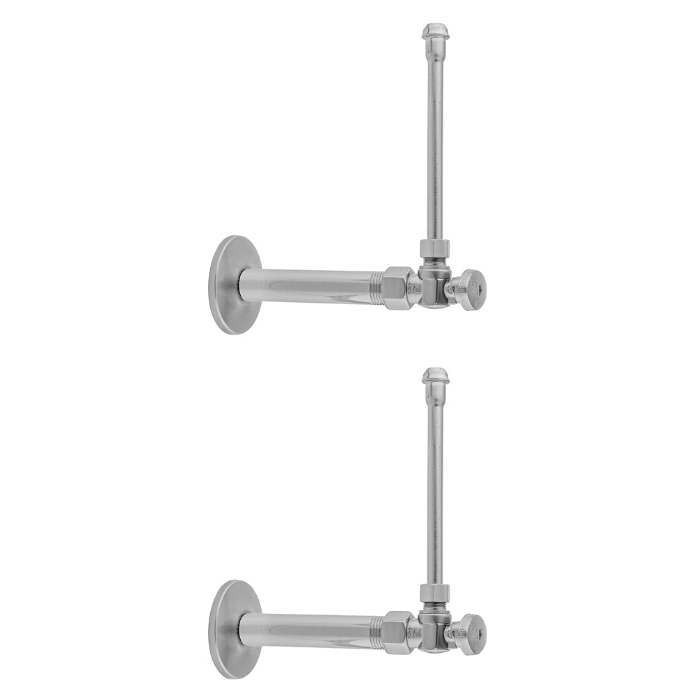 Quarter Turn Angle Pattern 3/8" IPS x 3/8" O.D. Faucet Supply Kit with Oval Handle, 20" Supply Tubes, Escutcheons in Multiple Finishes - Maison&Co.