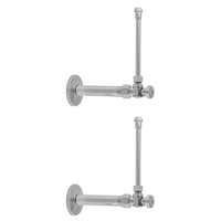 Quarter Turn Angle Pattern 3/8" IPS x 3/8" O.D. Faucet Supply Kit with Oval Handle, 20" Supply Tubes, Escutcheons in Multiple Finishes - Maison&Co.