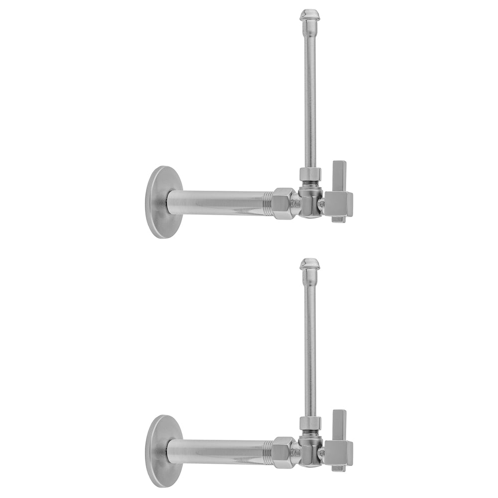 Quarter Turn Angle Pattern 1/2" IPS x 3/8" O.D. Faucet Supply Kit with Square Lever Handle, 20" Supply Tubes, Escutcheons in Multiple Finishes - Maison&Co.