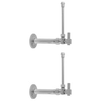 Quarter Turn Angle Pattern 1/2" IPS x 3/8" O.D. Faucet Supply Kit with Square Lever Handle, 20" Supply Tubes, Escutcheons in Multiple Finishes - Maison&Co.