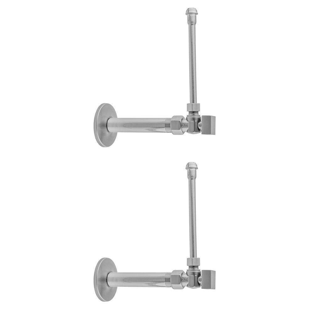 Quarter Turn Angle Pattern 1/2" IPS x 3/8" O.D. Faucet Supply Kit with Square Handle, 20" Supply Tubes, Escutcheons in Multiple Finishes - Maison&Co.
