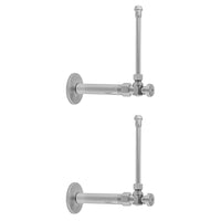 Quarter Turn Angle Pattern 1/2" IPS x 3/8" O.D. Faucet Supply Kit with Oval Handle, 20" Supply Tubes, Escutcheons in Multiple Finishes - Maison&Co.