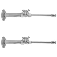 Quarter Turn Straight Pattern 3/8" IPS x 3/8" O.D. Faucet Supply Kit with Standard Cross Handle, 20" Supply Tubes, Escutcheons in Multiple Finishes - Maison&Co.
