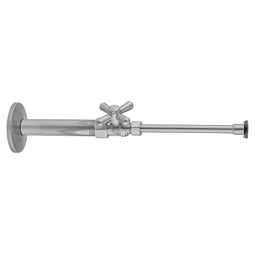 Quarter Turn Straight Pattern 3/8" IPS x 3/8" O.D. Toilet Supply Kit with Standard Cross Handle, 20" Supply Tube, Escutcheon in Multiple Finishes - Maison&Co.