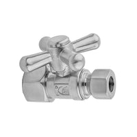 Quarter Turn Straight Pattern 3/8" IPS x 3/8" O.D. Supply Valve with Standard Cross Handle in Multiple Finishes - Maison&Co.