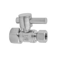 Quarter Turn Straight Pattern 1/2" IPS x 3/8" O.D. Supply Valve with Contempo Lever Handle in Multiple Finishes - Maison&Co.