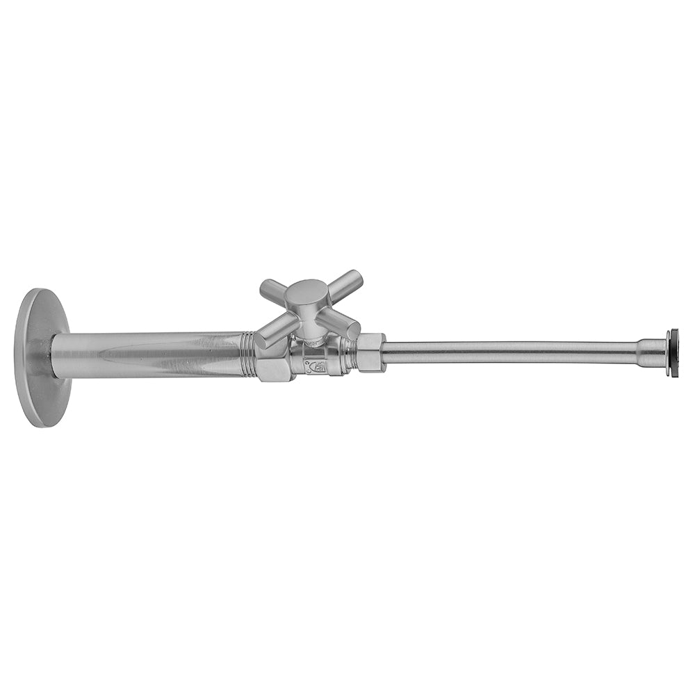 Quarter Turn Straight Pattern 1/2" IPS x 3/8" O.D. Toilet Supply Kit with Contempo Cross Handle, 20" Supply Tube, Escutcheon in Multiple Finishes - Maison&Co.