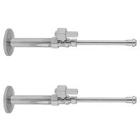 Quarter Turn Straight Pattern 1/2" IPS x 3/8" O.D. Faucet Supply Kit with Square Lever 20" Supply Tubes, Escutcheons in Multiple Finishes - Maison&Co.