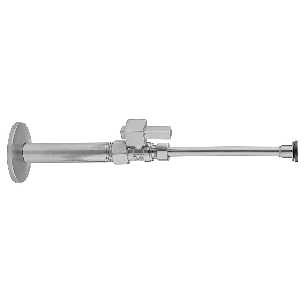 Quarter Turn Straight Pattern 1/2" IPS x 3/8" O.D. Toilet Supply Kit with Square Lever 20" Supply Tube, Escutcheon in Multiple Finishes - Maison&Co.