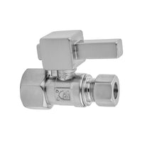 Quarter Turn Straight Pattern 1/2" IPS x 3/8" O.D. Supply Valve with Square Lever in Multiple Finishes - Maison&Co.