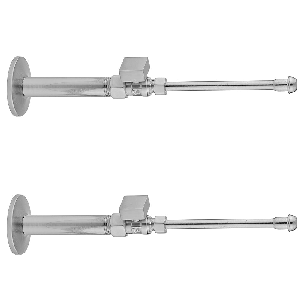 Quarter Turn Straight Pattern 1/2" IPS x 3/8" O.D. Faucet Supply Kit with Square Handle, 20" Supply Tubes, Escutcheons in Multiple Finishes - Maison&Co.