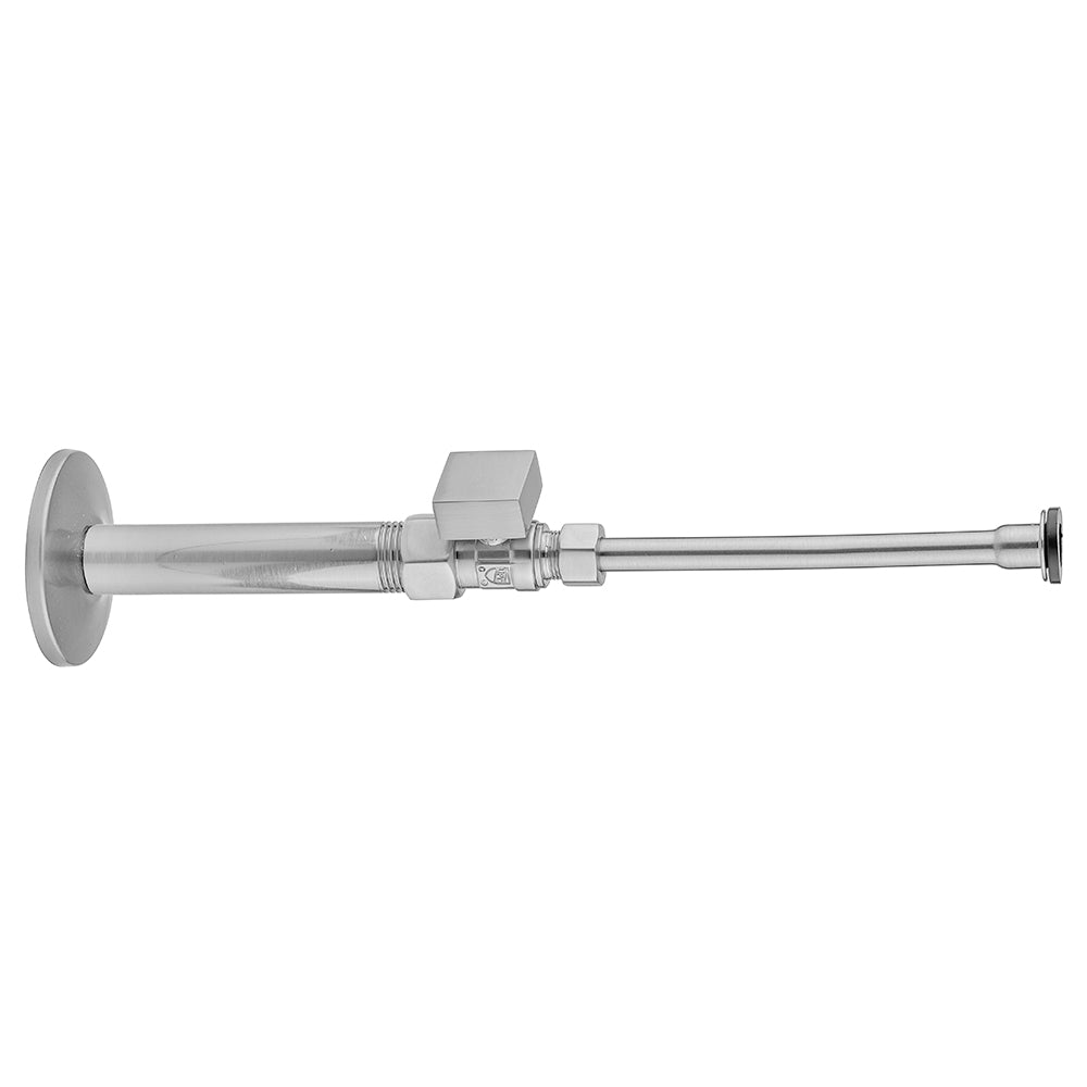 Quarter Turn Straight Pattern 1/2" IPS x 3/8" O.D. Toilet Supply Kit with Square Handle, 20" Supply Tube, Escutcheon in Multiple Finishes - Maison&Co.