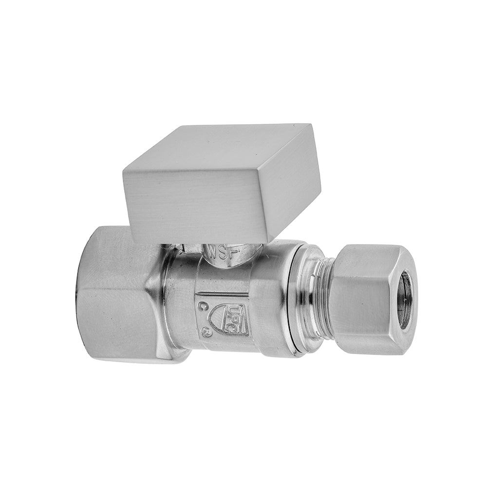 Quarter Turn Straight Pattern 1/2" IPS x 3/8" O.D. Supply Valve with Square Handle in Multiple Finishes - Maison&Co.