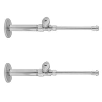 Quarter Turn Straight Pattern 1/2" IPS x 3/8" O.D. Faucet Supply Kit with Oval Handle, 20" Supply Tubes, Escutcheons in Multiple Finishes - Maison&Co.