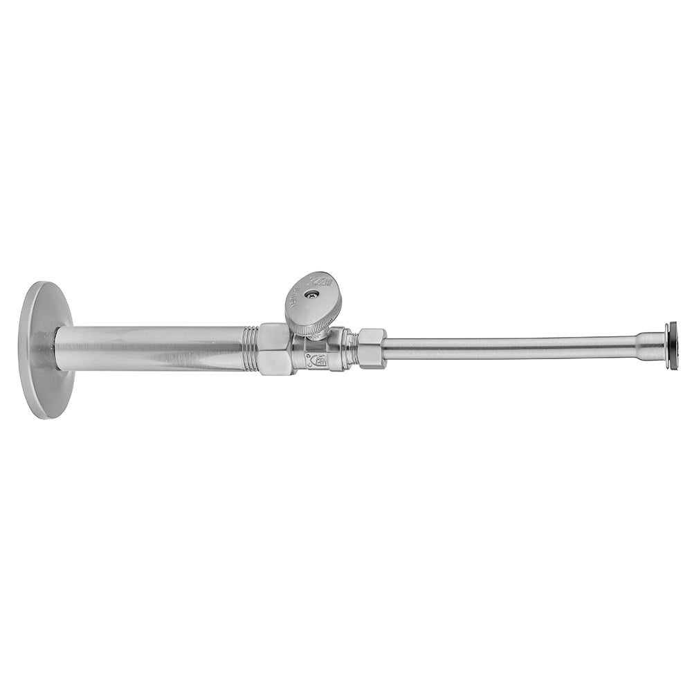 Quarter Turn Straight Pattern 1/2" IPS x 3/8" O.D. Toilet Supply Kit with Oval Handle, 20" Supply Tube, Escutcheon in Multiple Finishes - Maison&Co.