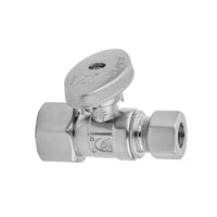 Quarter Turn Straight Pattern 1/2" IPS x 3/8" O.D. Supply Valve with Oval Handle in Multiple Finishes - Maison&Co.