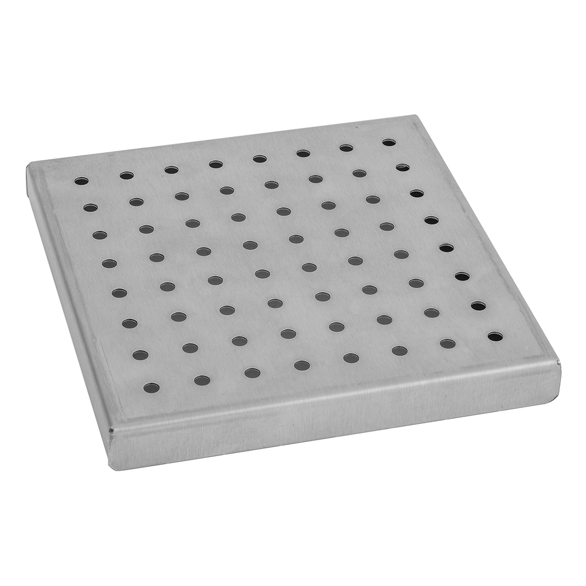 6" x 6" Round Dotted Channel Drain Grate in Multiple Finishes