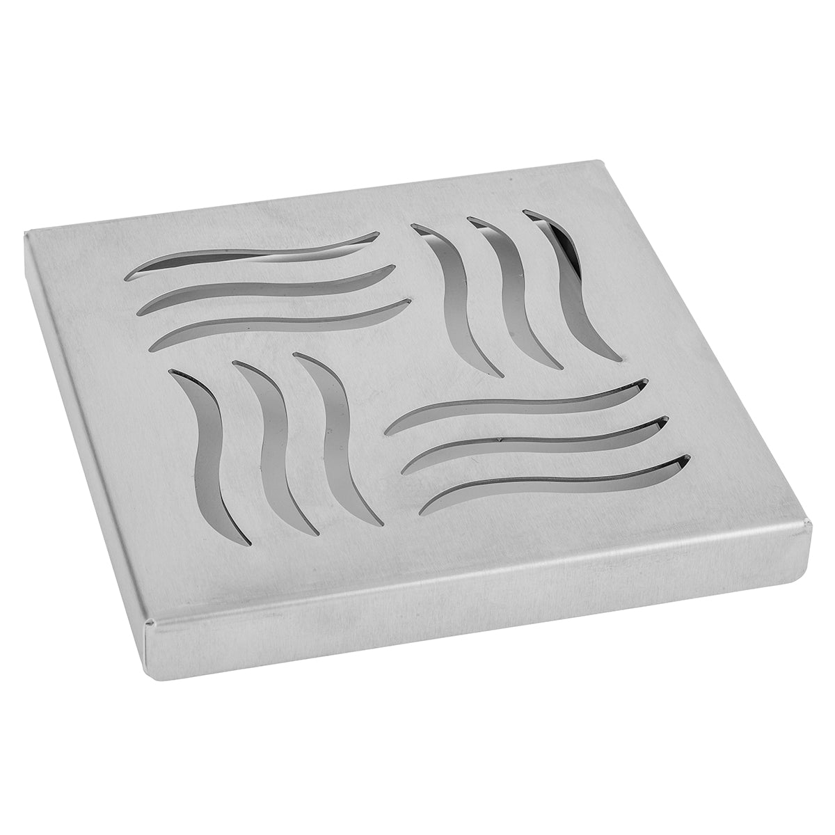 6" x 6" Wave Channel Drain Grate in Multiple Finishes