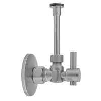Quarter Turn Angle Pattern 5/8" O.D. Compression (Fits 1/2" Copper) x 3/8" O.D. Toilet Supply Kit Contempo Lever Handle, 20" Supply Tube, Escutcheon in Multiple Finishes - Maison&Co.