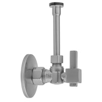 Quarter Turn Angle Pattern 5/8" O.D. Compression (Fits 1/2" Copper) x 3/8" O.D. Toilet Supply Kit Square Lever Handle, 20" Supply Tube, Escutcheon in Multiple Finishes - Maison&Co.