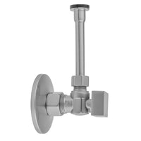 Quarter Turn Angle Pattern 5/8" O.D. Compression (Fits 1/2" Copper) x 3/8" O.D. Toilet Supply Kit Square Handle, 20" Supply Tube, Escutcheon in Multiple Finishes - Maison&Co.