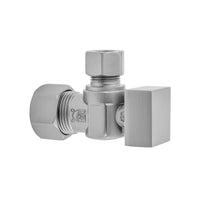 Quarter Turn Angle Pattern 5/8" O.D. Compression (FITS 1/2" Copper) x 3/8" O.D. Supply Valve with Square Handle in Multiple Finishes - Maison&Co.