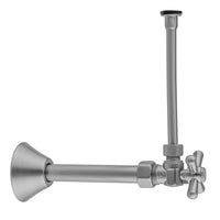 Quarter Turn Angle Pattern 5/8" O.D. Compression (Fits 1/2" Copper) x 3/8" O.D. Toilet Supply Kit Standard Cross Handle, 20" Supply Tube Cover Tube, Escutcheon in Multiple Finishes - Maison&Co.