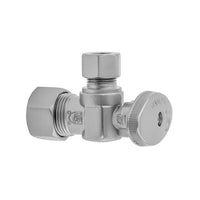 Quarter Turn Angle Pattern 5/8" O.D. Compression (FITS 1/2" Copper) x 3/8" O.D. Supply Valve with Oval Handle in Multiple Finishes - Maison&Co.