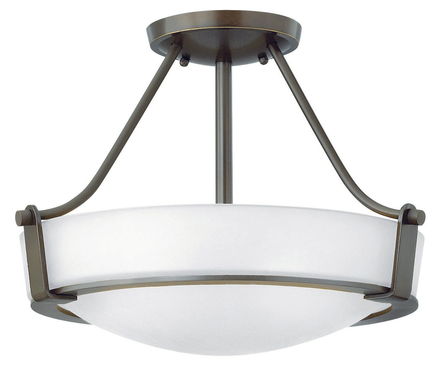 Hinkley - 3220OB-WH-LED - LED Semi-Flush Mount - Hathaway - Olde Bronze with Etched White glass