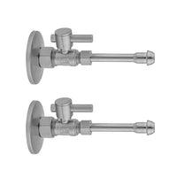 Quarter Turn Straight Pattern 5/8" O.D. Compression (Fits 1/2" Copper) x 3/8" O.D. Faucet Supply Kit Contempo Lever Handle, 20" Supply Tubes, Escutcheons in Multiple Finishes - Maison&Co.