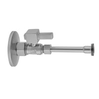 Quarter Turn Straight Pattern 5/8" O.D. Compression (Fits 1/2" Copper) x 3/8" O.D. Toilet Supply Kit with Square Lever Handle, 20" Supply Tube, Escutcheon in Multiple Finishes - Maison&Co.