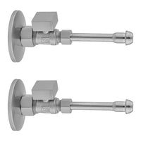 Quarter Turn Straight Pattern 5/8" O.D. Compression (Fits 1/2" Copper) x 3/8" O.D. Faucet Supply Kit with Square Handle, 20" Supply Tubes, Escutcheons in Multiple Finishes - Maison&Co.