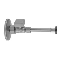 Quarter Turn Straight Pattern 5/8" O.D. Compression (Fits 1/2" Copper) x 3/8" O.D. Toilet Supply Kit with Square Handle, 20" Supply Tube, Escutcheon in Multiple Finishes - Maison&Co.