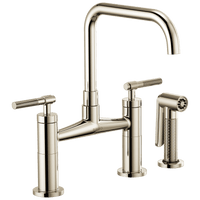 Brizo Litze®: Bridge Faucet with Square Spout and Knurled Handle - Maison&Co.