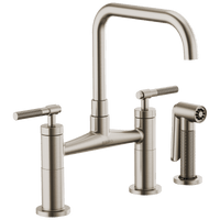 Brizo Litze®: Bridge Faucet with Square Spout and Knurled Handle - Maison&Co.