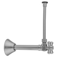 Quarter Turn Angle Pattern 1/2" Copper (Sweat Fit) x 3/8" O.D. Toilet Supply Kit with Standard Cross Handle, 20" Supply Tube, Escutcheon in Multiple Finishes - Maison&Co.