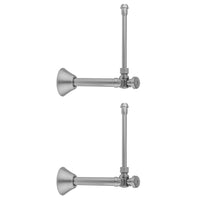 Quarter Turn Angle Pattern 1/2" Copper (Sweat Fit) x 3/8" O.D. Faucet Supply Kit with Oval Handle, 20" Supply Tubes, Escutcheons in Multiple Finishes - Maison&Co.