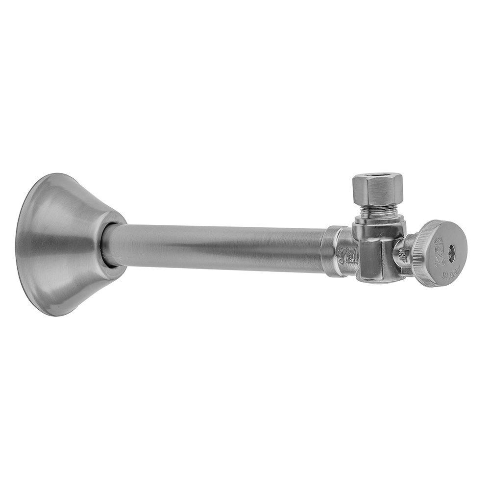 Quarter Turn 1/2" Copper (Sweat Fit) x 3/8" O.D. Outlet Angle Supply Valve with Oval Handle in Multiple Finishes - Maison&Co.