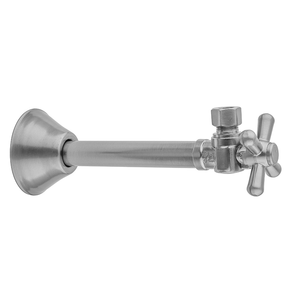 Quarter Turn Angle Pattern 1/2" Copper (Sweat Fit) x 1/2" O.D. Supply Valve with Standard Cross Handle in Multiple Finishes - Maison&Co.