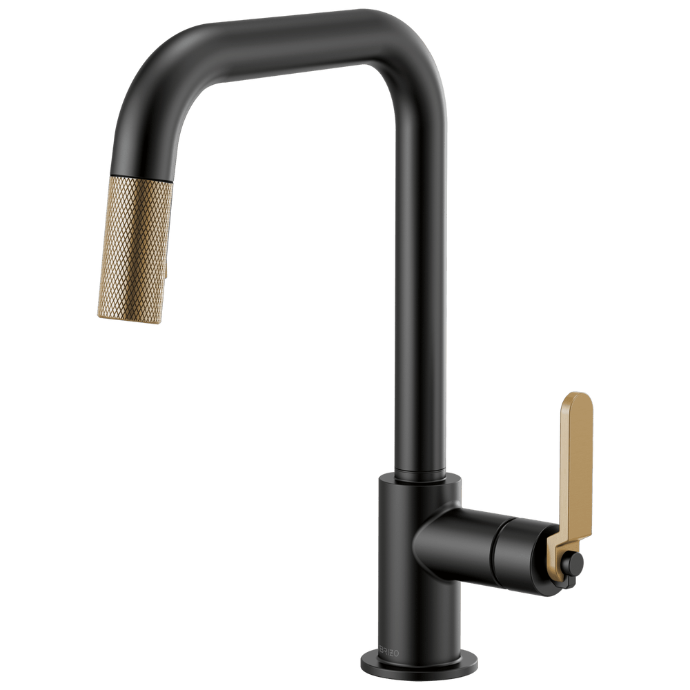 Brizo Litze®: Pull-Down Faucet with Square Spout and Industrial Handle - Maison&Co.