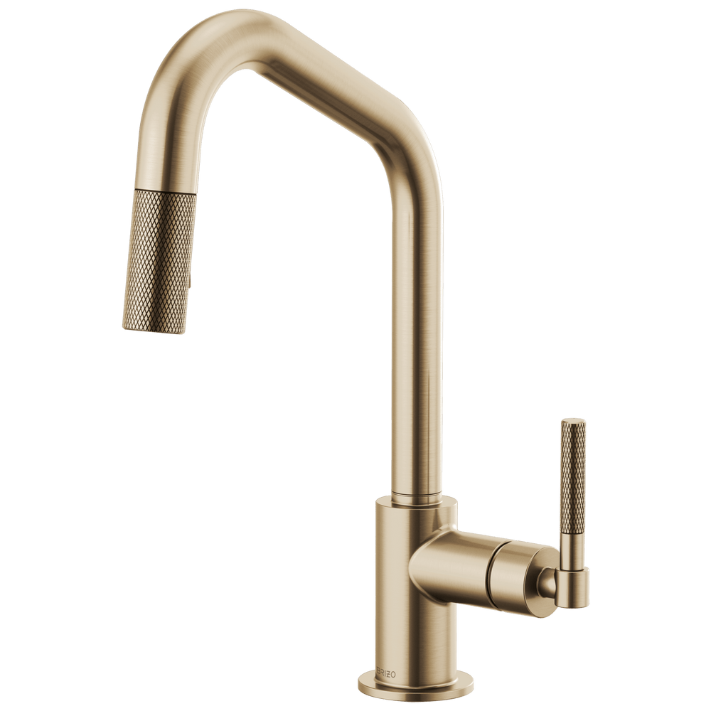 Brizo Litze®: Pull-Down Faucet with Angled Spout and Knurled Handle - Maison&Co.