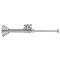 Quarter Turn Straight Pattern 1/2" Copper (Sweat Fit) x 3/8" O.D. Toilet Supply Kit with Contempo Cross Handle, 12" Supply Tube, Escutcheon in Multiple Finishes - Maison&Co.