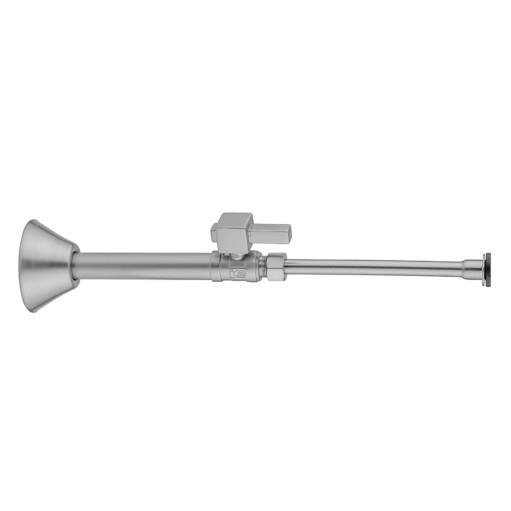Quarter Turn Straight Pattern 1/2" Copper (Sweat Fit) x 3/8" O.D. Toilet Supply Kit with Square Lever Handle, 20" Supply Tube, Escutcheon in Multiple Finishes - Maison&Co.