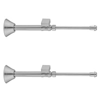 Quarter Turn Straight Pattern 1/2" Copper (Sweat Fit) x 3/8" O.D. Faucet Supply Kit with Square Handle, 20" Supply Tubes, Escutcheons in Multiple Finishes - Maison&Co.