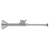 Quarter Turn Straight Pattern 1/2" Copper (Sweat Fit) x 3/8" O.D. Toilet Supply Kit with Standard Cross Handle, 20" Supply Tube, Escutcheon in Multiple Finishes - Maison&Co.