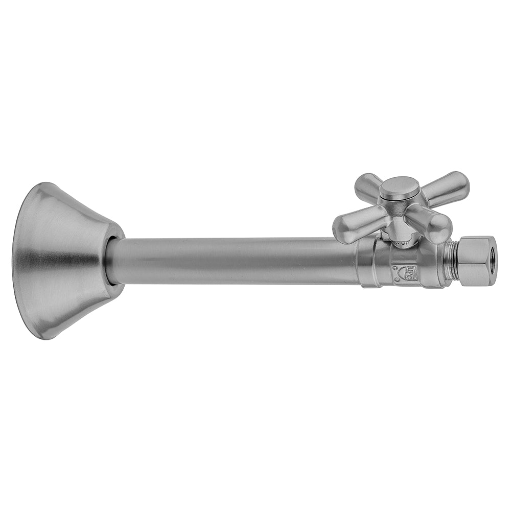 Quarter Turn Straight Pattern 1/2" Copper (Sweat Fit) x 3/8" O.D. Supply Valve with Standard Cross Handle in Multiple Finishes - Maison&Co.