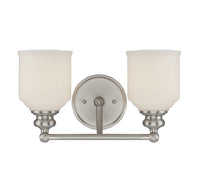 Savoy House - 8-6836-2-SN - Two Light Bath Bar - Melrose - Satin Nickel