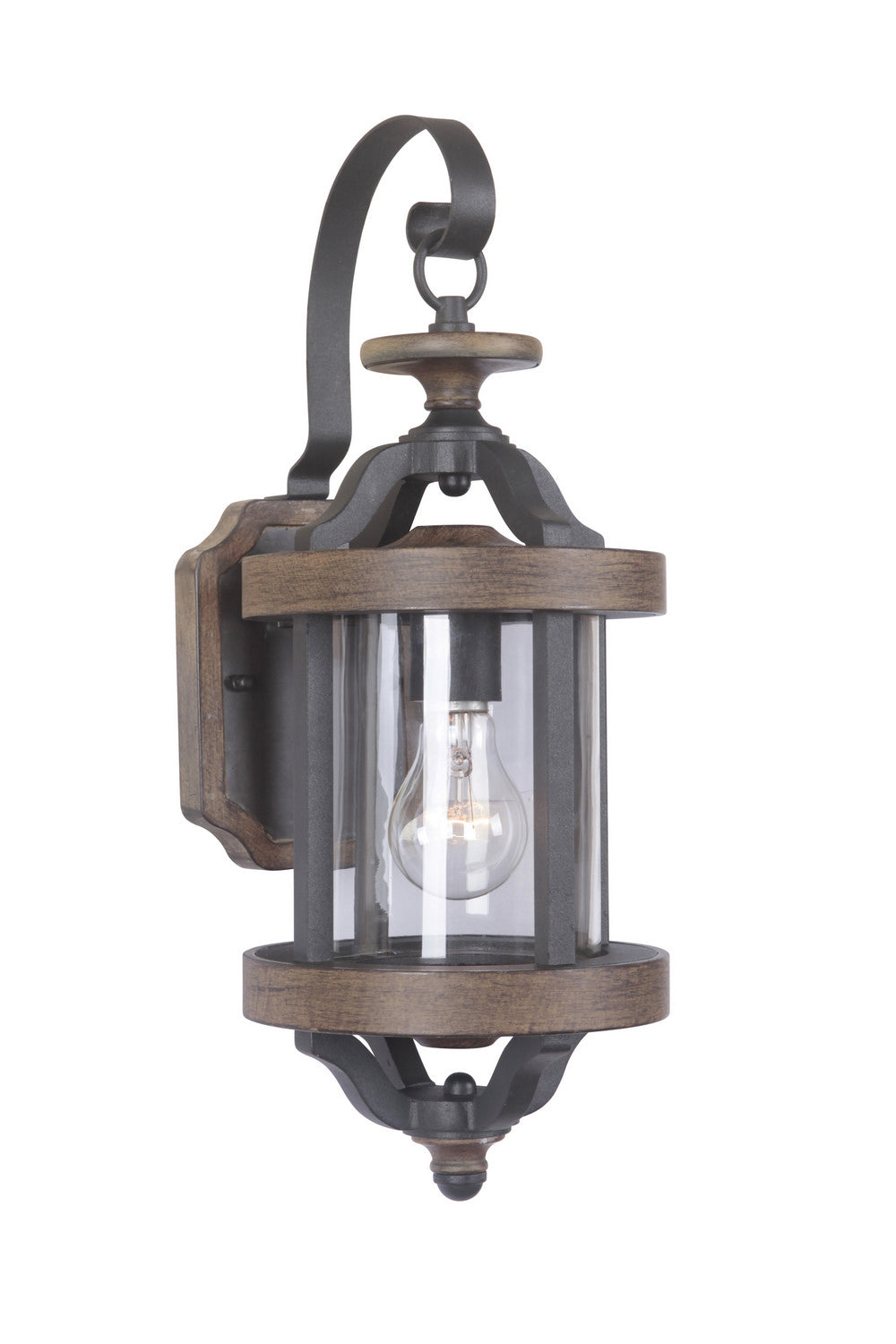 Craftmade - Z7904-TBWB - Ashwood One Light Outdoor Wall Lantern in Textured Black/Whiskey Barrel Finish - Ashwood